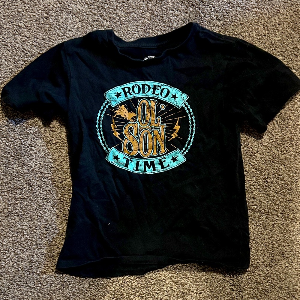 Ol' Son Black Rodeo Graphic Tee for Kids